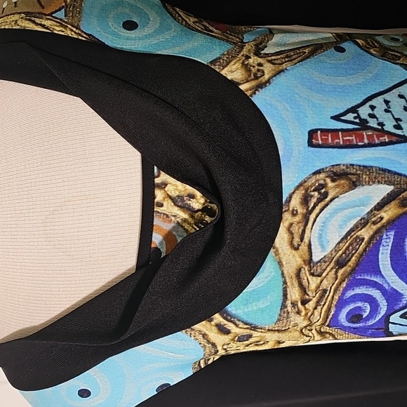 Simple Art By DOLCEZZA. Tunic Mini Dress. Size Small. Long Sleeve Cowl Neck. - Picture 2 of 9